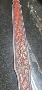 guitar strap with a leap of faith